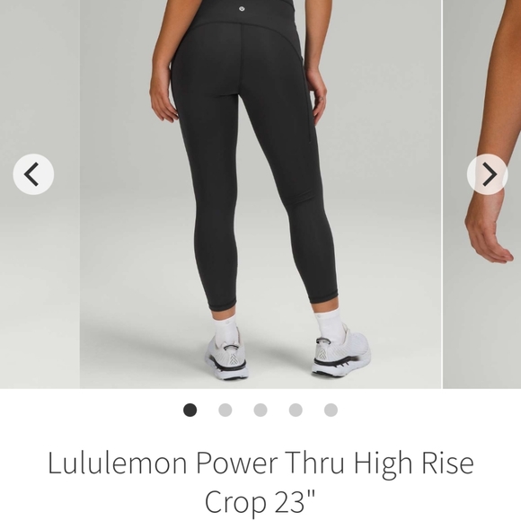 Lululemon Power Thru High Rise Crop 23" - Picture 1 of 8